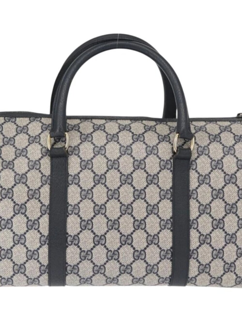 GUCCI GG Supreme Boston Bag PVC Navy Gold 002 39 6842 Auth 163068 - Picture 3 of 16